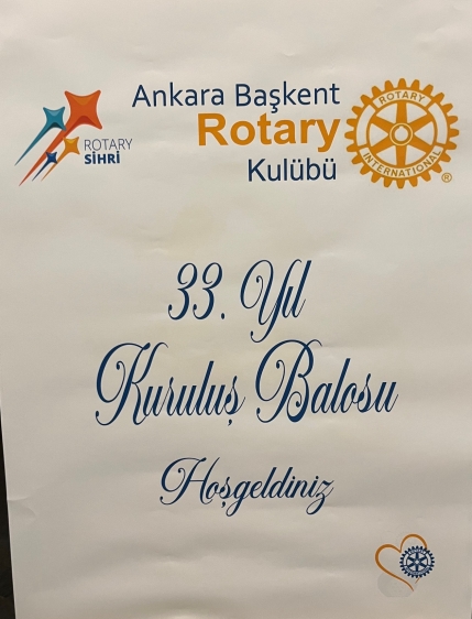 Başkent Rotary Kulübü 33. Kuruluş yıldönümü Kutlandı 